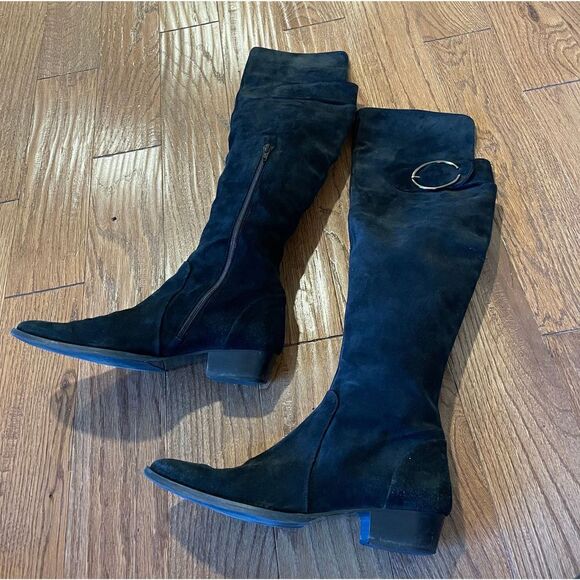 Accessoire diffusion suede point toe over knee boots size 7 - Picture 5 of 10